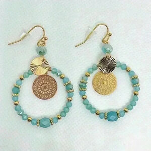 Stella Beaded Earrings in Turquoise